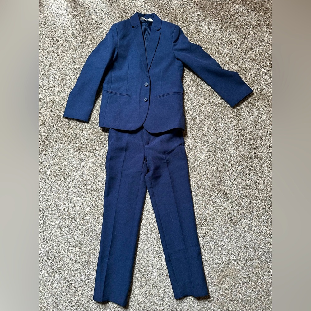 Boys size 7 navy blue H&M suit